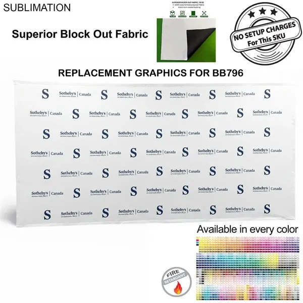 Replacement Graphics for 15' Straight Wall with hook and loop on... from ASI 53509 FIEL-Fairdeal Import & Export