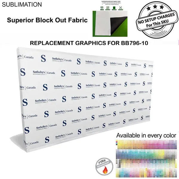 Replacement Graphics for 15' Straight Wall with wrap end caps, superior... from ASI 53509 FIEL-Fairdeal Import & Export