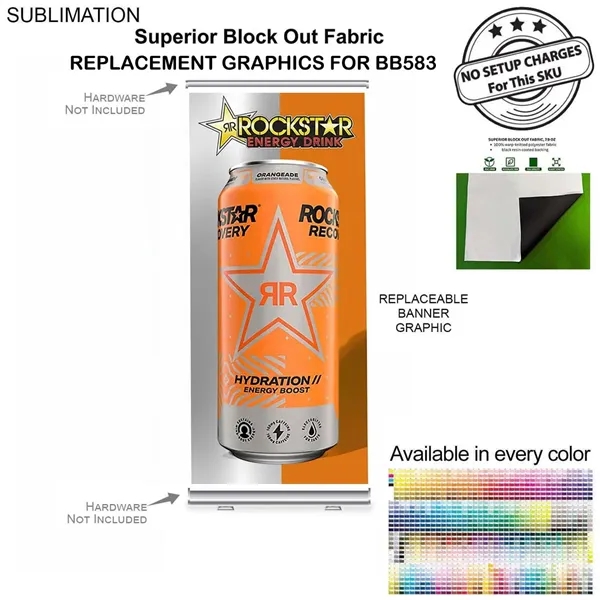 Replacement graphics, 33.5x79, for premium retractable pull up banner, superior block... from ASI 53509 FIEL-Fairdeal Import & Export