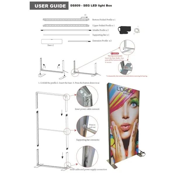 48Hr Quick Ship - Backlit LED light box SEG floor display... from ASI 53509 FIEL-Fairdeal Import & Export