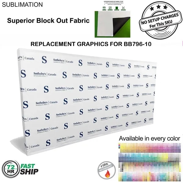 72Hr Fast Ship - Replacement Graphics for 15' Straight Wall with... from ASI 53509 FIEL-Fairdeal Import & Export