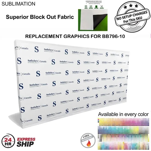 24Hr Express Ship - Replacement graphics for 15' straight wall with... from ASI 53509 FIEL-Fairdeal Import & Export