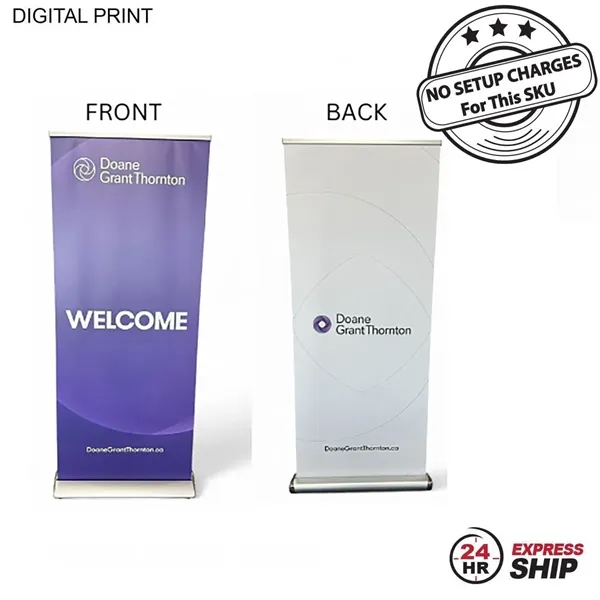24hr express ship- deluxe wide base retractable pull up banner double... from ASI 53509 FIEL-Fairdeal Import & Export