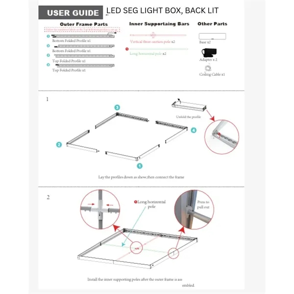 72Hr Fast Ship - Backlit LED light box SEG floor display... from ASI 53509 FIEL-Fairdeal Import & Export