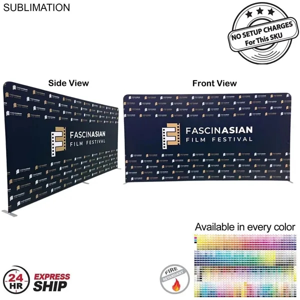 24H Express Ship -15'W x 8'H EuroFit tension fabric straight wall... from ASI 53509 FIEL-Fairdeal Import & Export