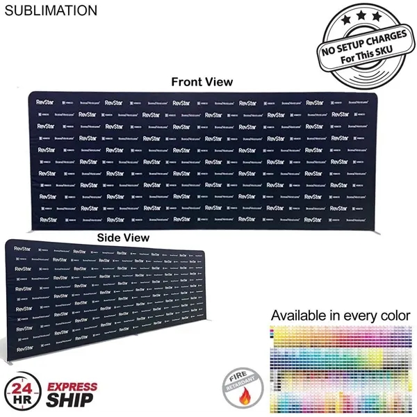 24H Express Ship -20'W x 8'H EuroFit tension fabric straight wall... from ASI 53509 FIEL-Fairdeal Import & Export