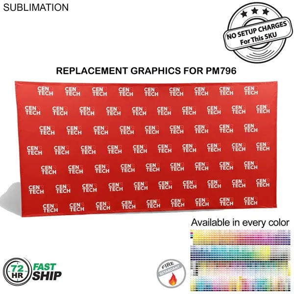 72Hr Fast Ship - Replacement graphics for 15'w straight wall tension... from ASI 53509 FIEL-Fairdeal Import & Export