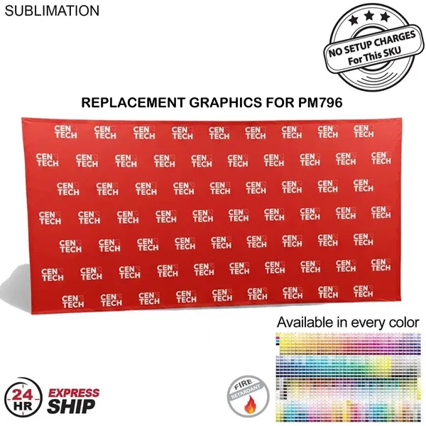 24H Express Ship- Replacement graphics for 15'w straight wall tension fabric... from ASI 53509 FIEL-Fairdeal Import & Export