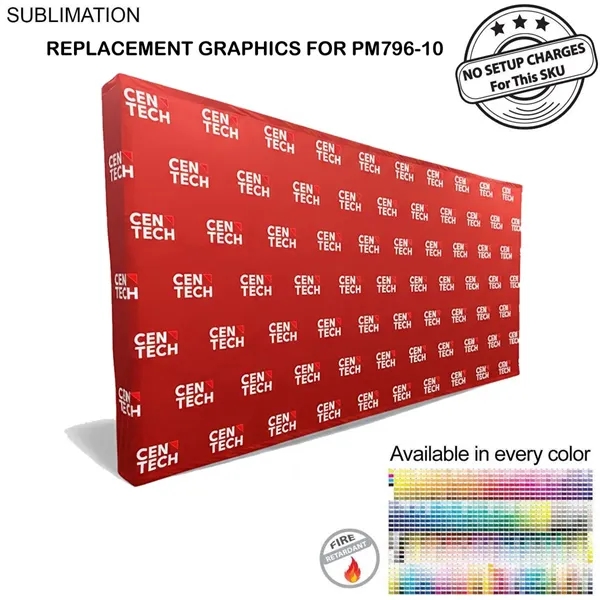 Replacement graphics for 15' straight wall tension fabric with wrap end... from ASI 53509 FIEL-Fairdeal Import & Export