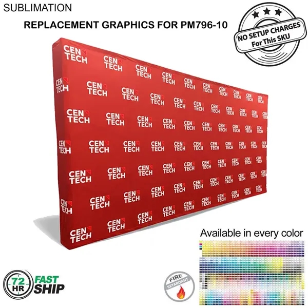 72Hr Fast Ship - Replacement graphics for 15' straight wall tension... from ASI 53509 FIEL-Fairdeal Import & Export