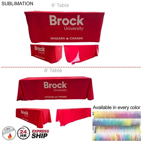 Full-color sublimation printed table throw for 8' table with closed back.... from ASI 53509 FIEL-Fairdeal Import & Export / FIEL