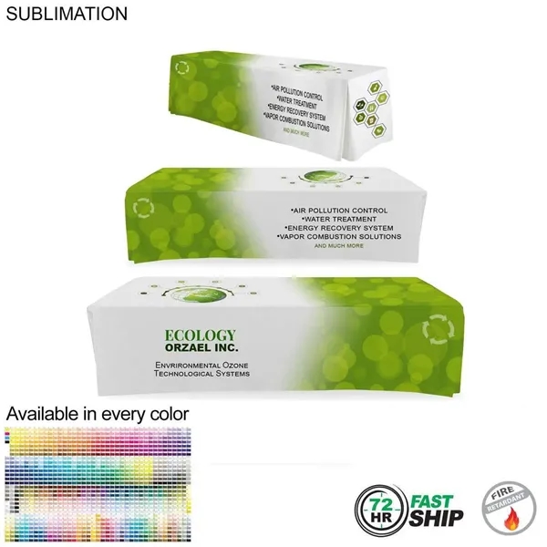 Full-color sublimation printed table throw for 10' table with closed back.... from ASI 53509 FIEL-Fairdeal Import & Export / FIEL