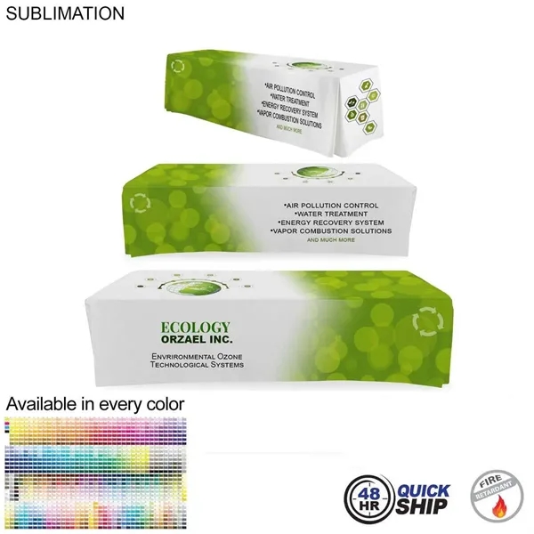 Full-color sublimation printed table throw for 10' table with closed back.... from ASI 53509 FIEL-Fairdeal Import & Export / FIEL
