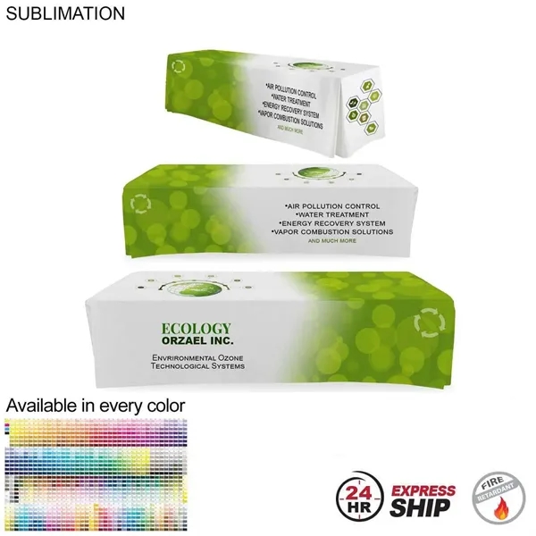 Full-color sublimation printed table throw for 10' table with closed back.... from ASI 53509 FIEL-Fairdeal Import & Export / FIEL