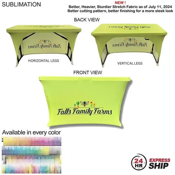 24 Hr Express Ship - Sublimated stretch curved fit table throw... from ASI 53509 FIEL-Fairdeal Import & Export