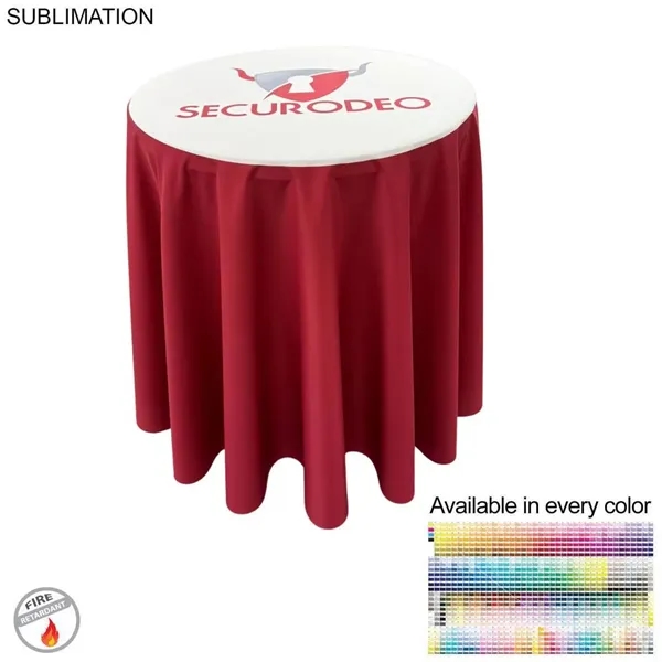 72Hr Fast Ship - Sublimated bar-height round drape table throw.... from ASI 53509 FIEL-Fairdeal Import & Export