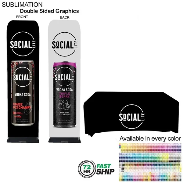 72Hr Fast Ship - Event package, 2'W fabric banner and premium... from ASI 53509 FIEL-Fairdeal Import & Export