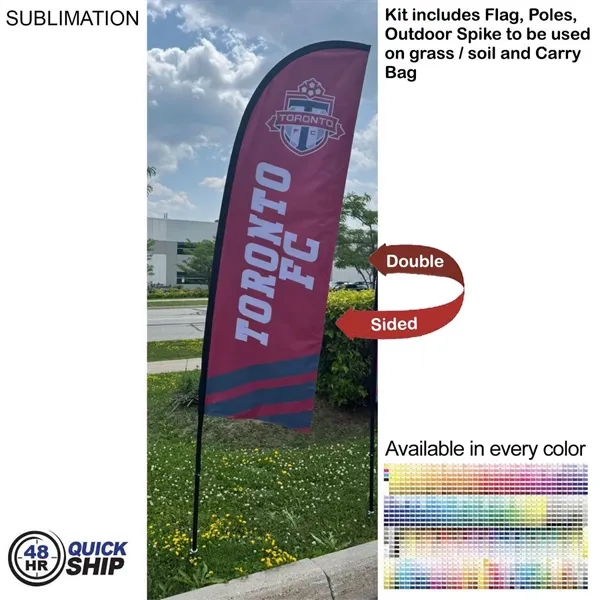 Item #SU749-10 48Hr Quick Ship - 8.5' X-Small Feather Flag Kit Double Sided