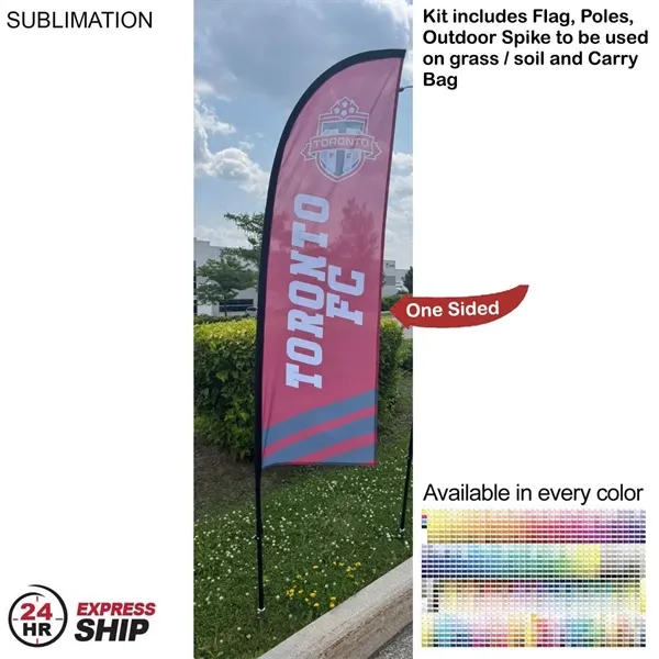 Item #SU749-13 24Hr Express Ship - 8.5' X-Small Feather Flag Kit One Side