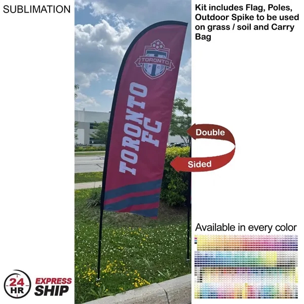 Item #SU749-14 24Hr Express Ship-8.5' X-Small Feather Flag Kit Double Sided