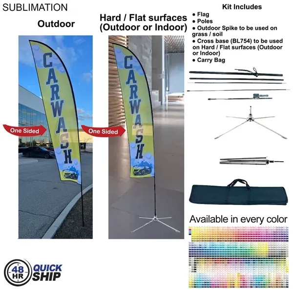 13' Medium Feather Flag Kit, Full Color Graphics One Side, Outdoor... from ASI 53509 FIEL-Fairdeal Import & Export / FIEL