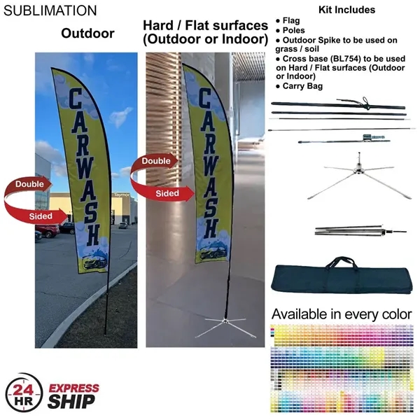 13' Medium Feather Flag Kit, Full Color Graphics One Side, Outdoor... from ASI 53509 FIEL-Fairdeal Import & Export / FIEL