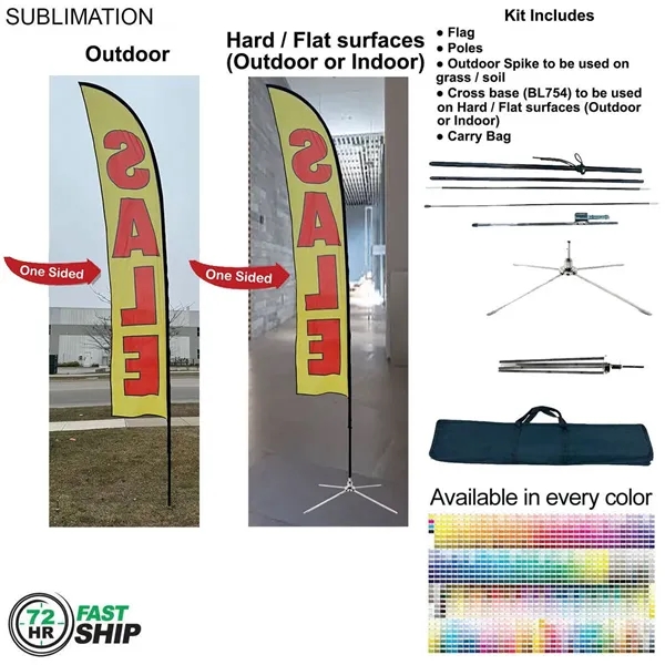 15' Large Feather Flag Kit, Full Color Graphics One Side, Outdoor... from ASI 53509 FIEL-Fairdeal Import & Export / FIEL