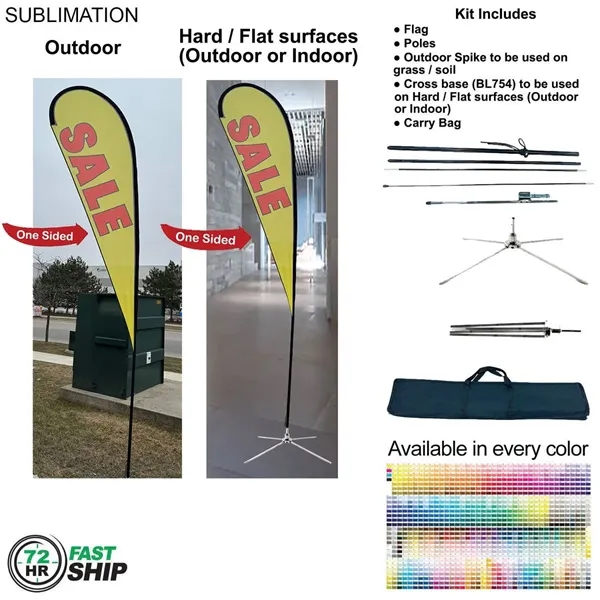 15' Large Feather Flag Kit, Full Color Graphics One Side, Outdoor... from ASI 53509 FIEL-Fairdeal Import & Export / FIEL