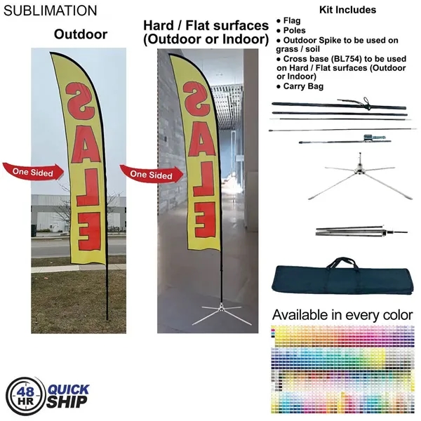 15' Large Feather Flag Kit, Full Color Graphics One Side, Outdoor... from ASI 53509 FIEL-Fairdeal Import & Export / FIEL