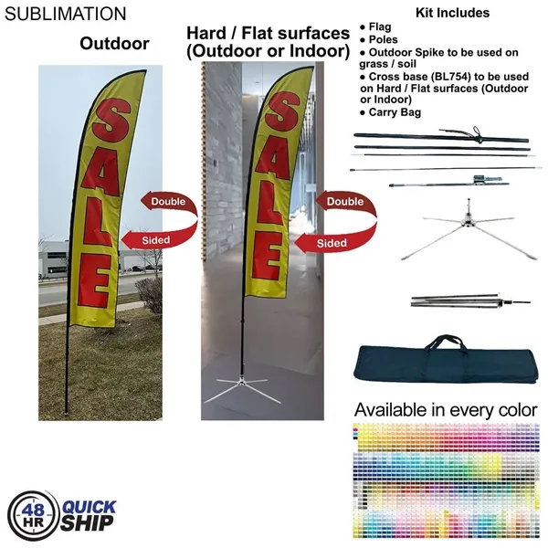 15' Large Feather Flag Kit, Full Color Graphics One Side, Outdoor... from ASI 53509 FIEL-Fairdeal Import & Export / FIEL