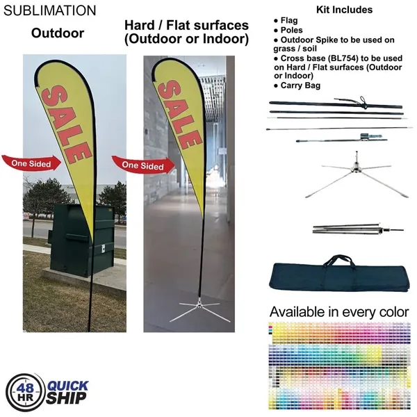 15' Large Feather Flag Kit, Full Color Graphics One Side, Outdoor... from ASI 53509 FIEL-Fairdeal Import & Export / FIEL