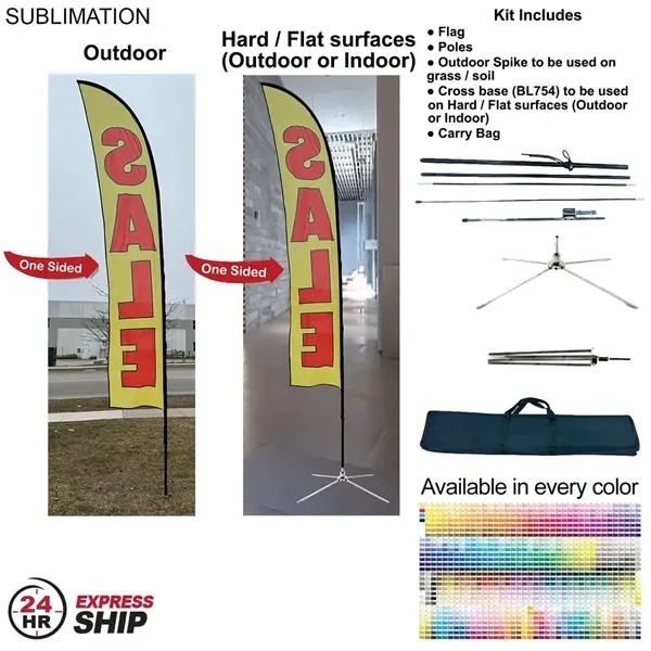 15' Large Feather Flag Kit, Full Color Graphics One Side, Outdoor... from ASI 53509 FIEL-Fairdeal Import & Export / FIEL