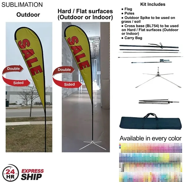 15' Large Feather Flag Kit, Full Color Graphics One Side, Outdoor... from ASI 53509 FIEL-Fairdeal Import & Export / FIEL