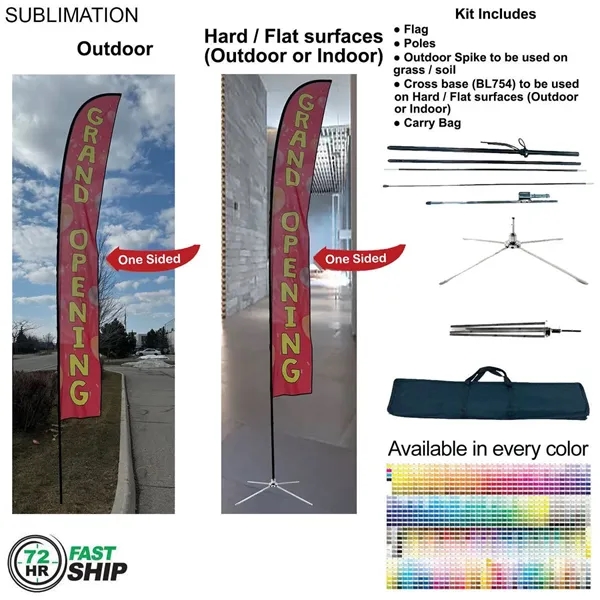 19' X-Large Feather Flag Kit, Full Color Graphics One Side, Outdoor... from ASI 53509 FIEL-Fairdeal Import & Export / FIEL