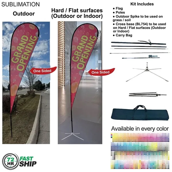 19' X-Large Feather Flag Kit, Full Color Graphics One Side, Outdoor... from ASI 53509 FIEL-Fairdeal Import & Export / FIEL