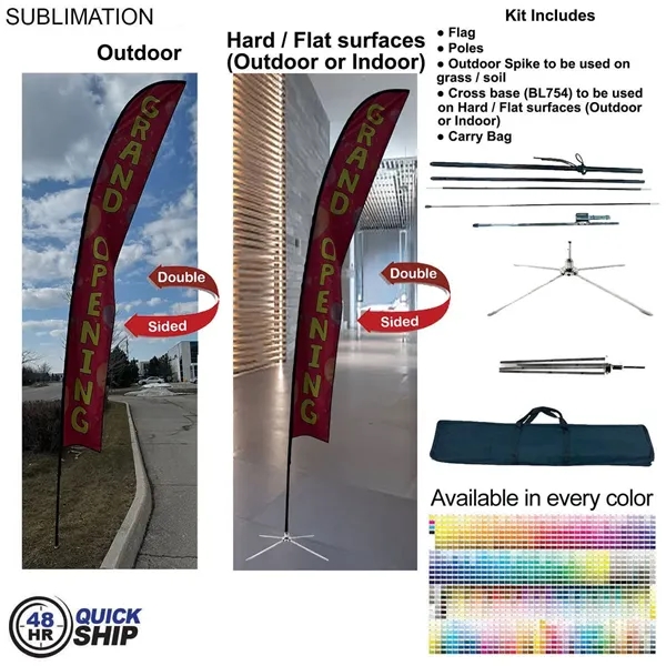 19' X-Large Feather Flag Kit, Full Color Graphics One Side, Outdoor... from ASI 53509 FIEL-Fairdeal Import & Export / FIEL