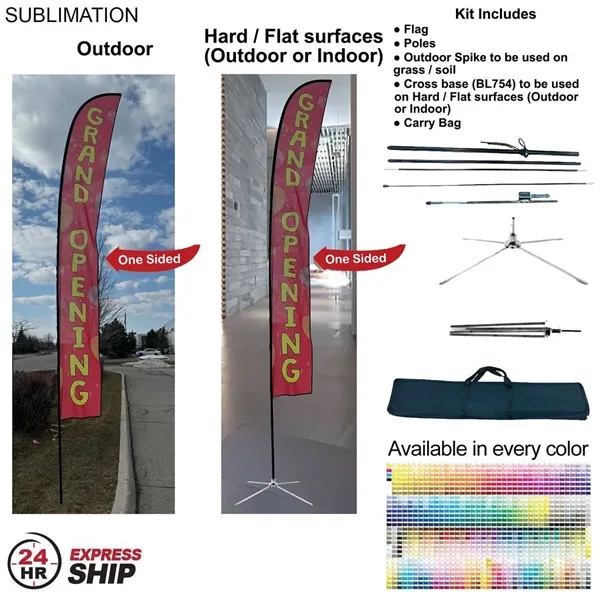 19' X-Large Feather Flag Kit, Full Color Graphics One Side, Outdoor... from ASI 53509 FIEL-Fairdeal Import & Export / FIEL