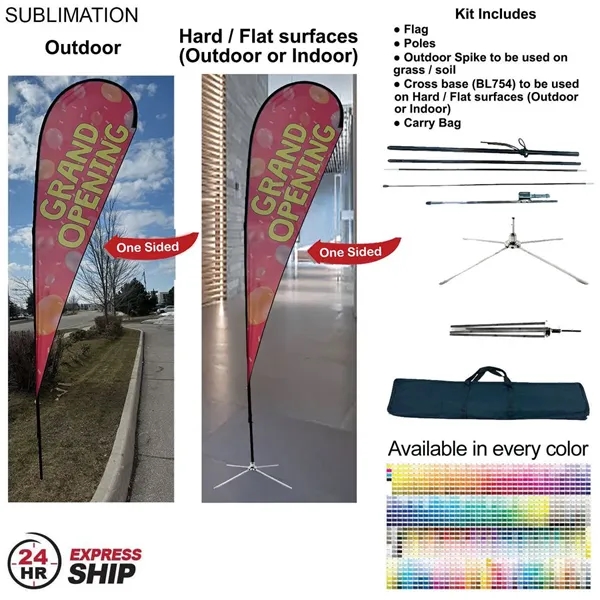 19' X-Large Feather Flag Kit, Full Color Graphics One Side, Outdoor... from ASI 53509 FIEL-Fairdeal Import & Export / FIEL