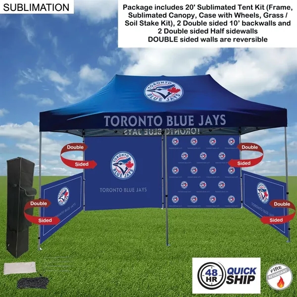 48Hr Quick Ship - 20' Sublimated Tent, 2 DOUBLE sided 10'... from ASI 53509 FIEL-Fairdeal Import & Export