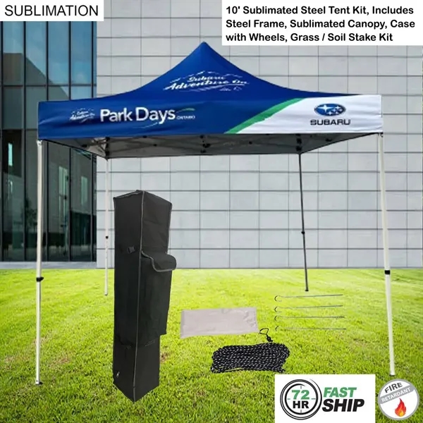 Item #SU778-2 72Hr Fast Ship - 10' Steel Tent Kit Includes Frame & Case