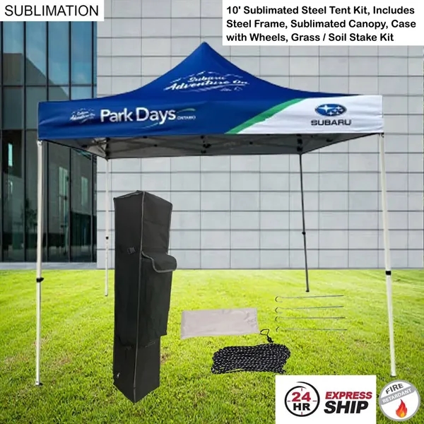 Item #SU778-4 24 Hr Express Ship- 10' Steel Tent Kit Includes Frame & Case