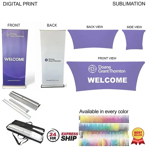 Item #SU780-4 24Hr Express-Superior Tradeshow Package, Banner + Tablecloth