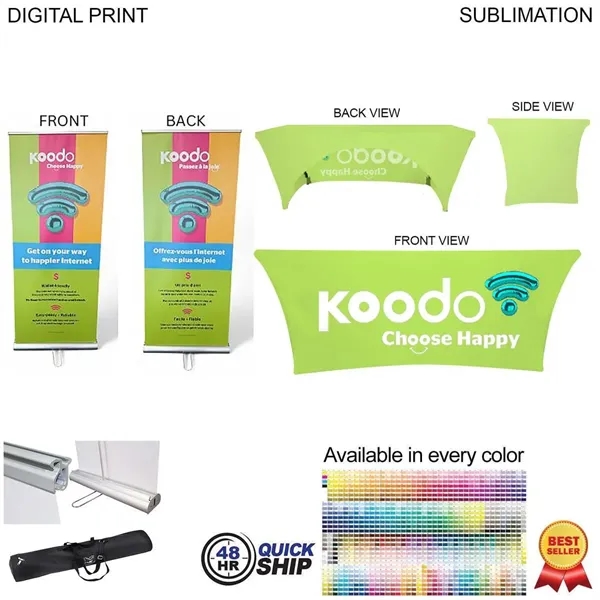 Item #SU783-3 48Hr Quick - Supreme Tradeshow Package, Banner + Tablecloth