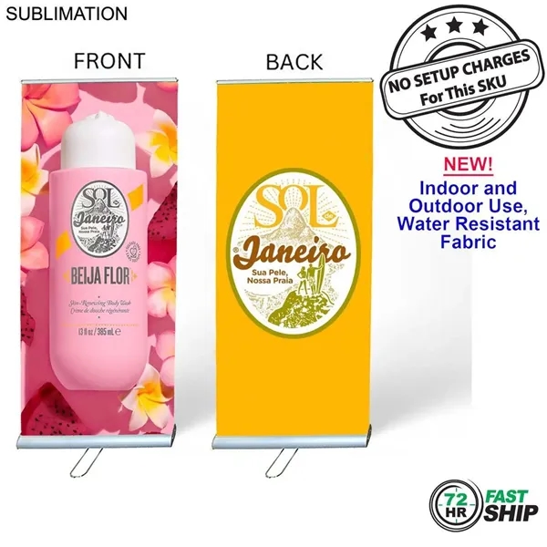 Item #SU783-6 72Hr Fast Ship - Sublimated Heavy Fabric Retractable Banner