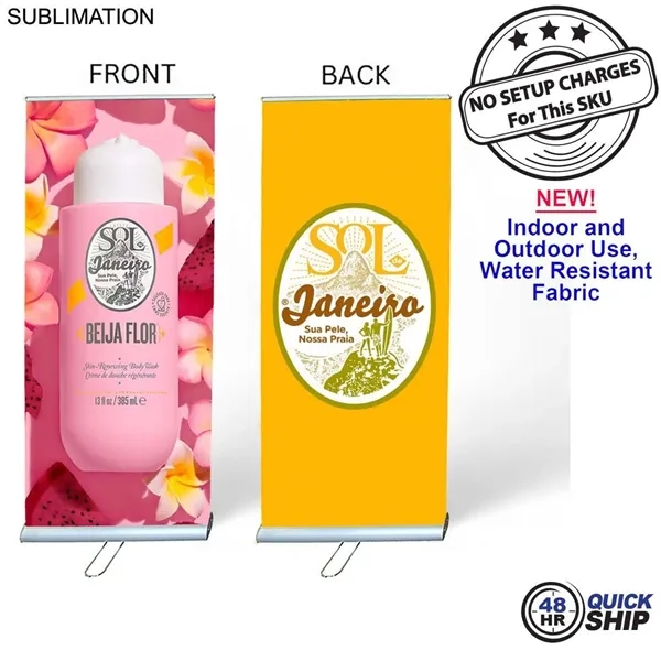 Item #SU783-7 48Hr Quick Ship - Sublimated Heavy Fabric Retractable Banner