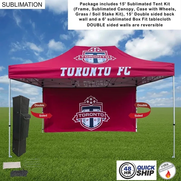 48Hr Quick Ship - Tent backwall package 2, 15' sublimated tent... from ASI 53509 FIEL-Fairdeal Import & Export