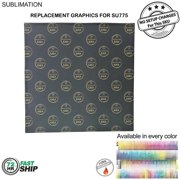 72Hr Fast Ship - Replacement graphics for 7.5' straight wall tension... from ASI 53509 FIEL-Fairdeal Import & Export