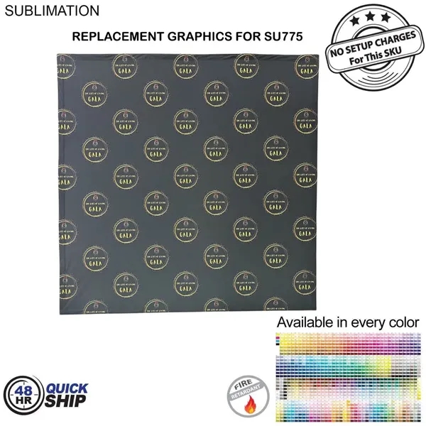 48Hr Quick Ship- Replacement graphics for 7.5' straight wall tension fabric... from ASI 53509 FIEL-Fairdeal Import & Export