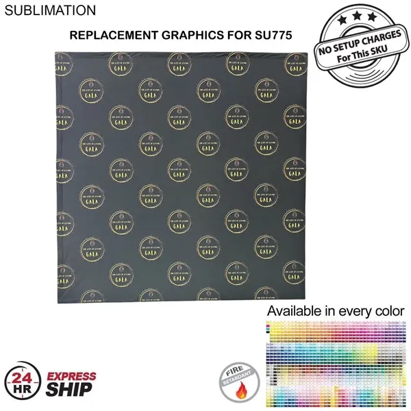 24Hr Express Ship - Replacement graphics for 7.5' straight wall tension... from ASI 53509 FIEL-Fairdeal Import & Export