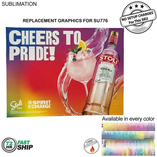 72Hr Fast Ship - Replacement graphics for 10'w straight wall tension... from ASI 53509 FIEL-Fairdeal Import & Export